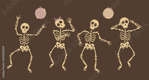 Dancing Disco Skeletons Character Set