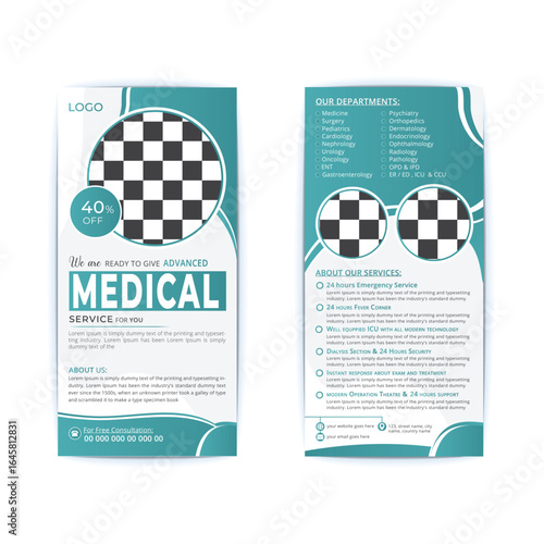 Modern DL Flyer Design for Hospital or Medical Centre, Medical DL Flyer Template | Healthcare & Clinic Promotion