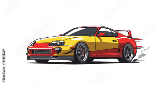 Pixelated Racing Vehicle Drifting