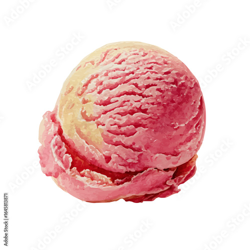 Sorbet, watercolor painting, vector illustration, isolated on a white background.
