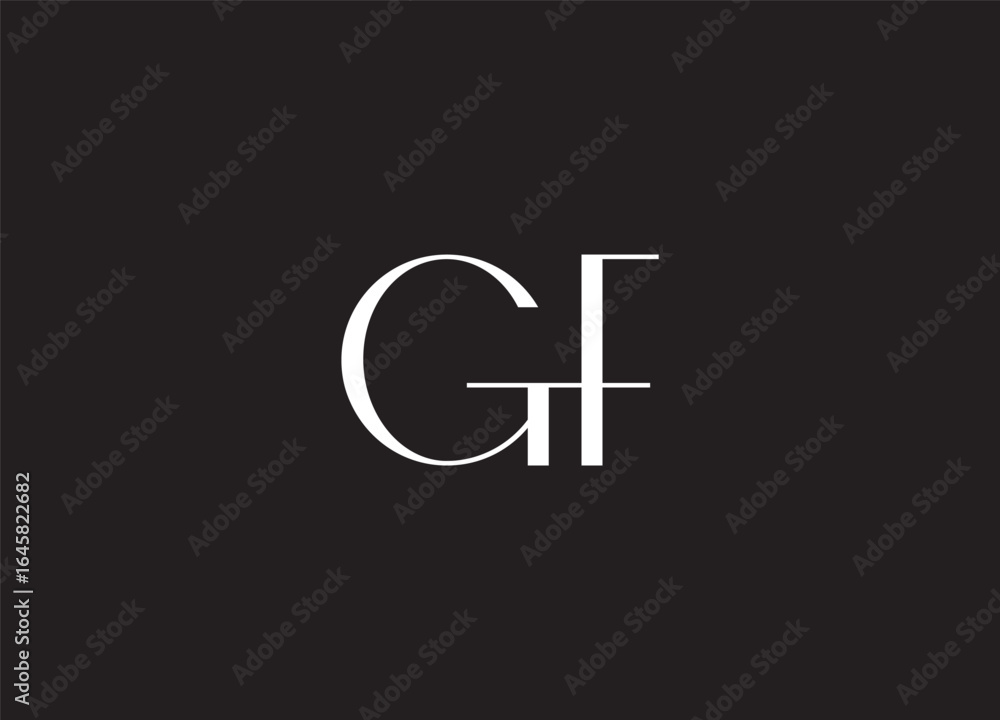 Fototapeta premium GF Abstract Letters Logo Monogram
