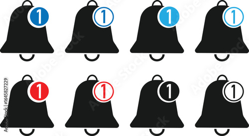  Bell reminder notification icon collection, Notification bell icons symbol, icons for app notifications, notification , icons, symbol, vector illustration,


