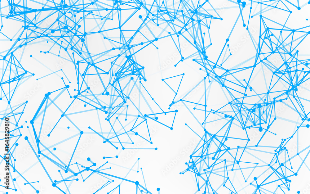 Fototapeta premium High-resolution abstract digital background featuring glowing black plexus of interconnected points and lines. Represents big data, neural networks, and futuristic technology. Ideal for AI, blockchain