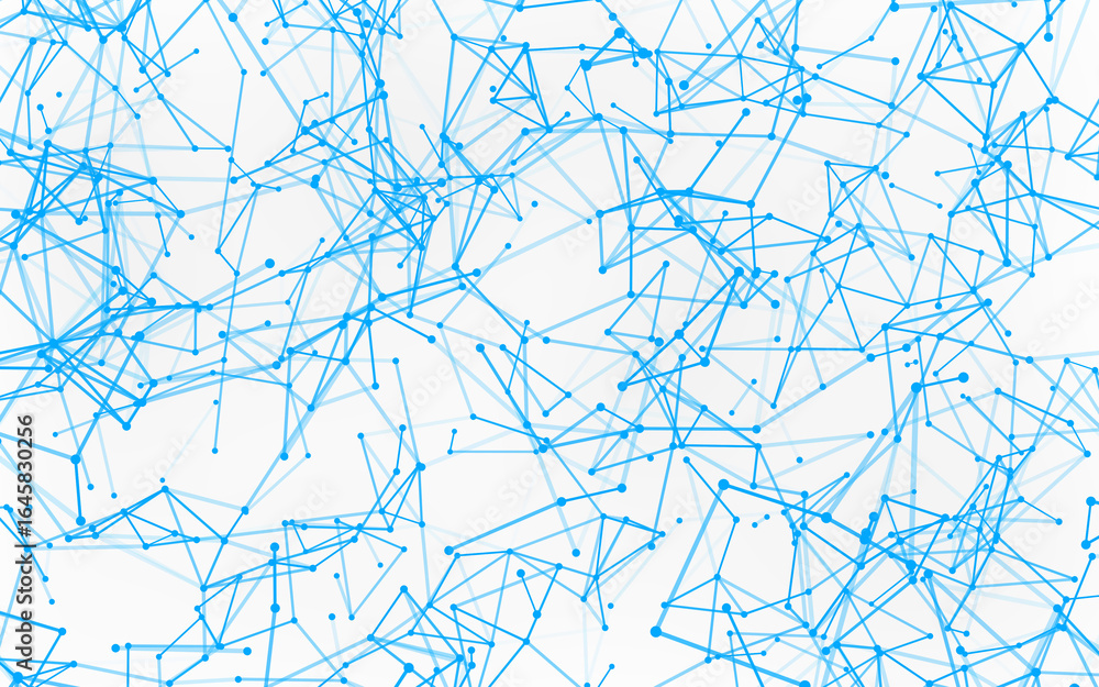 Fototapeta premium High-resolution abstract digital background featuring glowing black plexus of interconnected points and lines. Represents big data, neural networks, and futuristic technology. Ideal for AI, blockchain