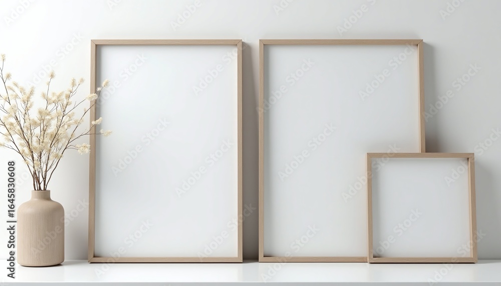 Fototapeta premium Wooden A4 & A3 Frame Collection