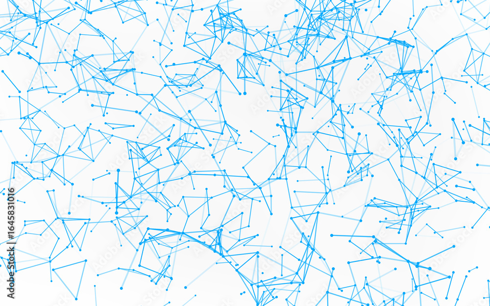 Fototapeta premium High-resolution abstract digital background featuring glowing black plexus of interconnected points and lines. Represents big data, neural networks, and futuristic technology. Ideal for AI, blockchain