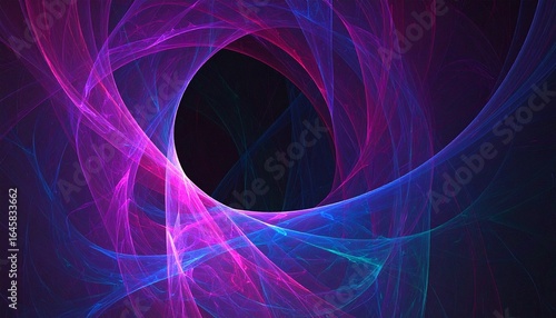Abstract swirling fractal design with vibrant colors
