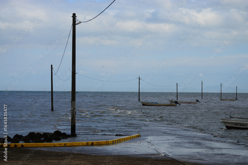 Obraz premium 太良海中道路