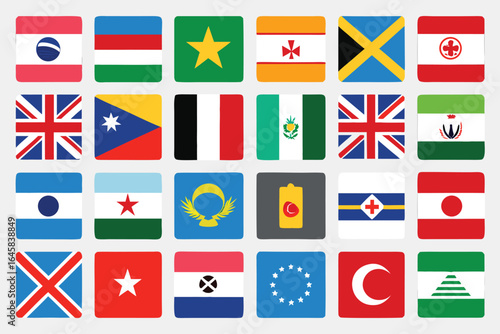 World Most Popular National Flags icon with white background Free Download World Most Popular National Flags icon with white background - GFXLoad
