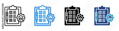 Checklist icon set multiple style collection