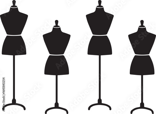 Female Mannequin Dress Form Silhouettes