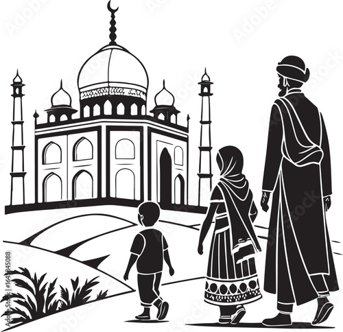 vector illustration of a man and a woman