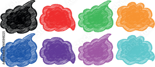 Eye-Catching Abstract Organic Forms and Rounded Blobs in Playful Colourful Vector Styles in Scribed Tools Used Qualityful vector

