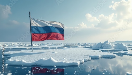 American and Russian flags wave proudly together, signifying a hopeful pact in Alaska's vast wilderness
