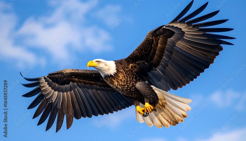Obraz premium Majestic bald eagle soaring