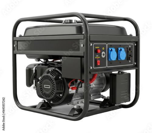 Portable generator setup for outdoor events home use technology industrial environment power solutions. Cut out png