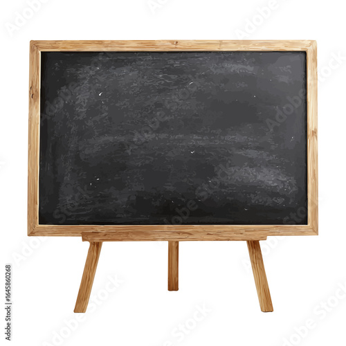 Watercolor vector illustration of Blackboard, isolated on white background.