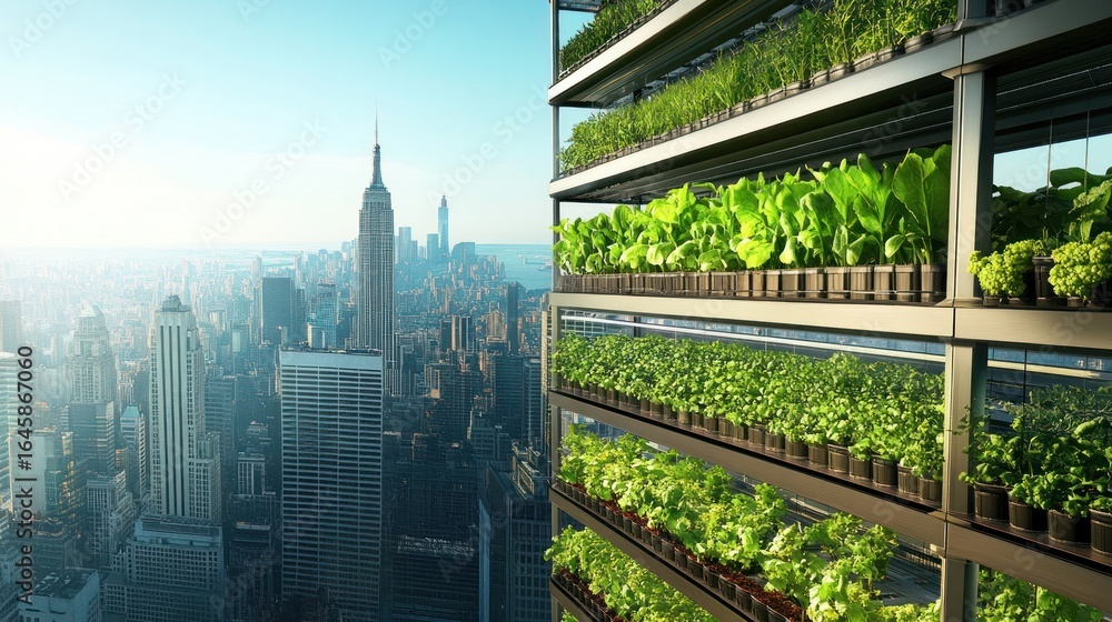 Obraz premium Urban rooftop garden
