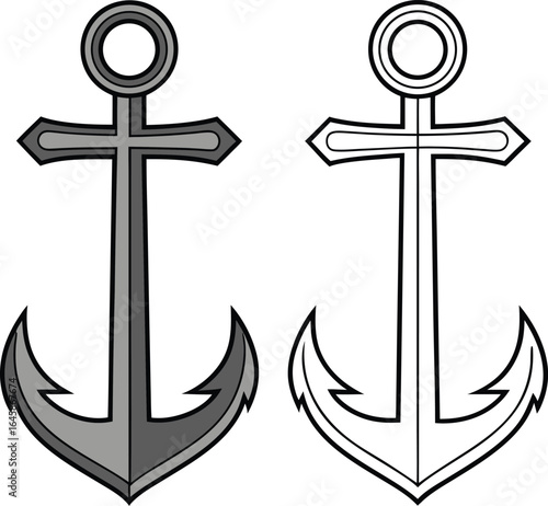 Nautical anchor graphic design maritime ocean