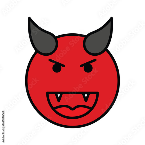 red angry devil emoji