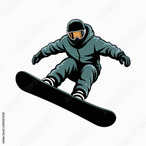 Snowboarder in Action