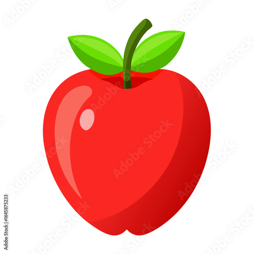 red apple vector illustration