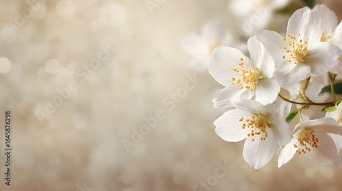 Delicate white flowers in soft focus.