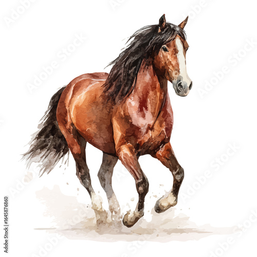 A watercolor painting of Centaur, vector illustration on white background.