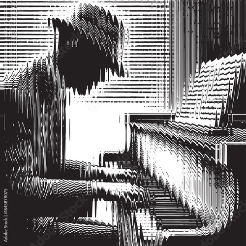  Lined effect engraving of a man playing piano in dimly lit room, black color, dramatic lighting, artistic illustration