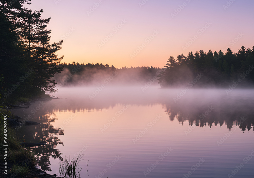 Obraz premium sunrise over the river