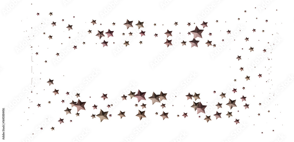 Obraz premium Elegant rose gold stars scattered on white. Perfect for holidays, celebrations, and more!