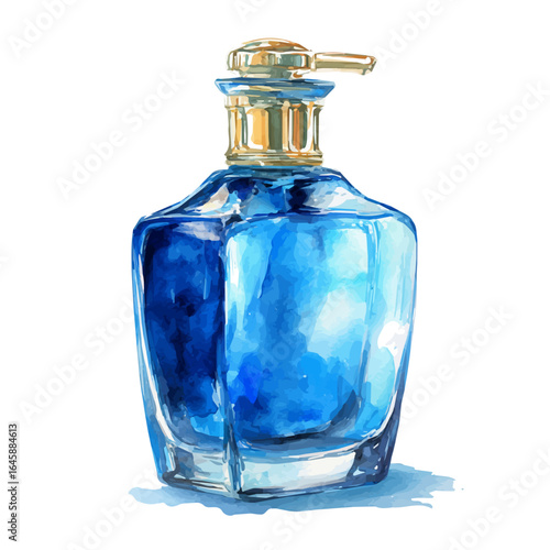 A watercolor painting of Body Lotion, vector illustration on white background.