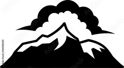 Mountain Avalanche Natural Disaster Icon