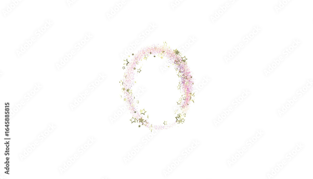 Sparkling zero shaped frame with gold stars. Perfect for celebrations! Sparkling zero shaped frame with gold stars. Perfect for celebrations!