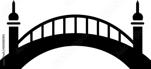Bifrost Bridge Silhouette Vector Black and White