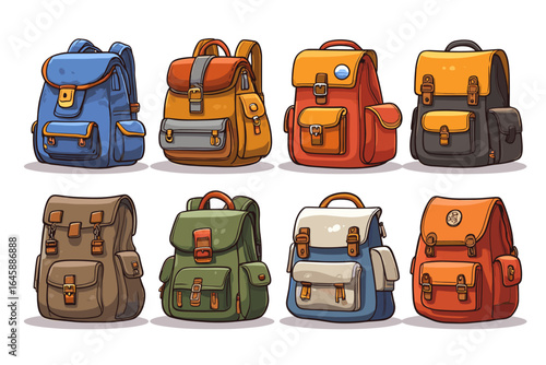 Colorful Cartoon Backpack Collection for Travel and Adventure