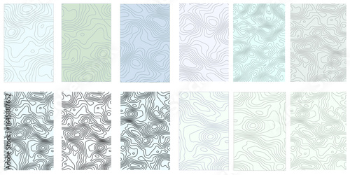 set of abstract topography backgrounds. vector topography frame background. all file fore banner, poster. set topography eps file. set of abstract backgrounds. set of white and black topo background.
