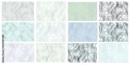 set of abstract topography backgrounds. vector topography frame background. all file fore banner, poster. set topography eps file. set of abstract backgrounds. set of white and black topo background.