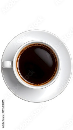 Top-down view of a coffee cup