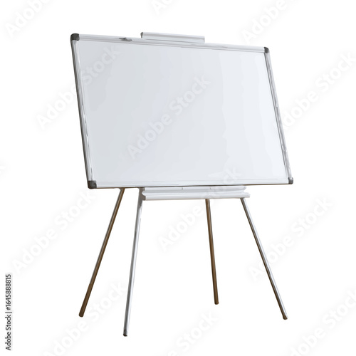 Whiteboard in watercolor style, vector illustration, isolated on white background.