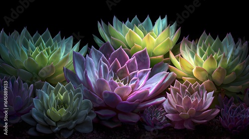 Wallpaper Mural Colorful succulents in a close-up display. Torontodigital.ca