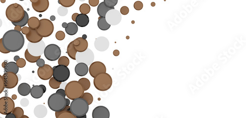 Multicolored confetti on white