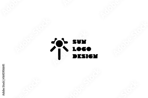Template logo design solution with simple sun image
