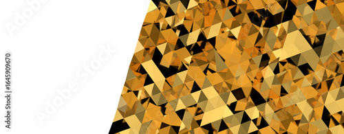 Gold Polygon Background 3D ...