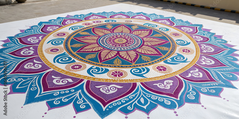 Fototapeta premium Colorful mandala isolated on transparent background 