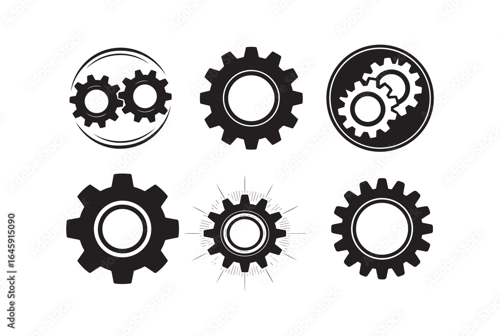 Obraz premium Engineering Gear Icon for Industrial Design