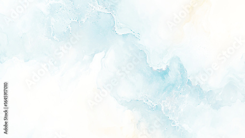 Abstract blue watercolor blot painted background. Isolated.