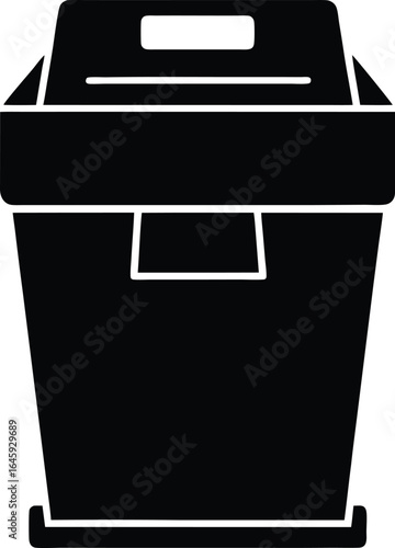 Paper shredder silhouette vector art Illustration