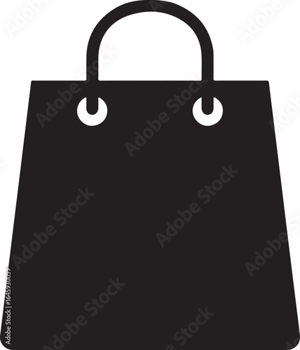 Shopping bag icon silhouette