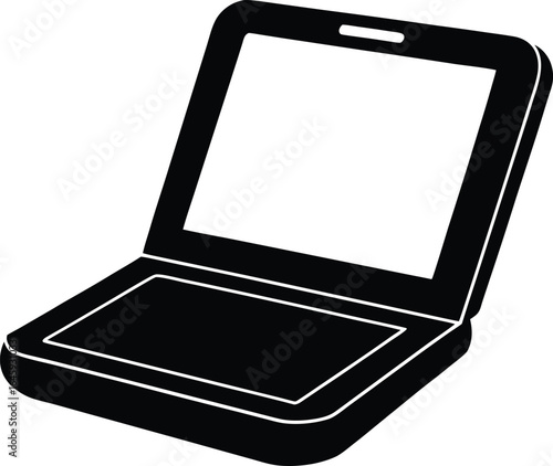 Smart notepad eWriter boogie board silhouette vector art Illustration